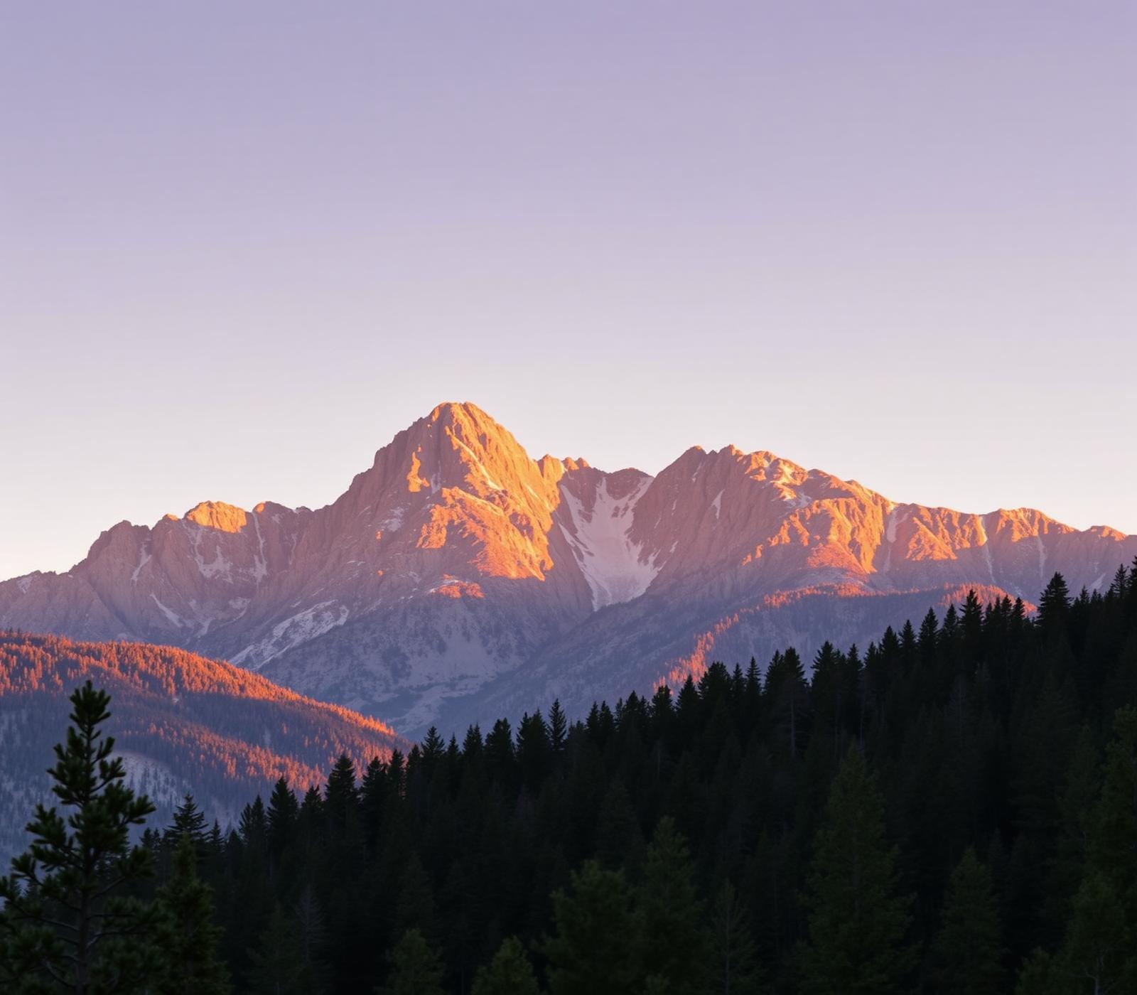 Wasatch mountain range at sunrise